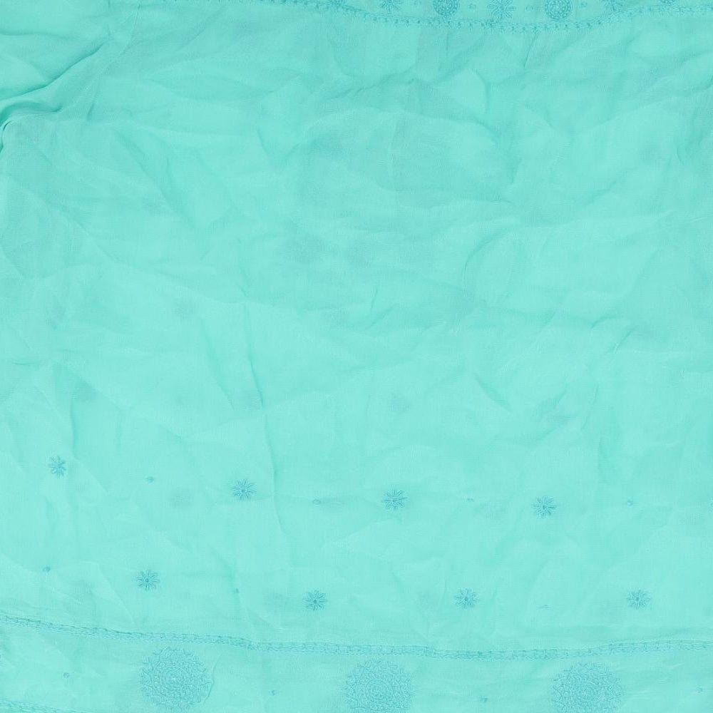 Monsoon Womens Green Polyester Tunic Blouse Size 16 Round Neck
