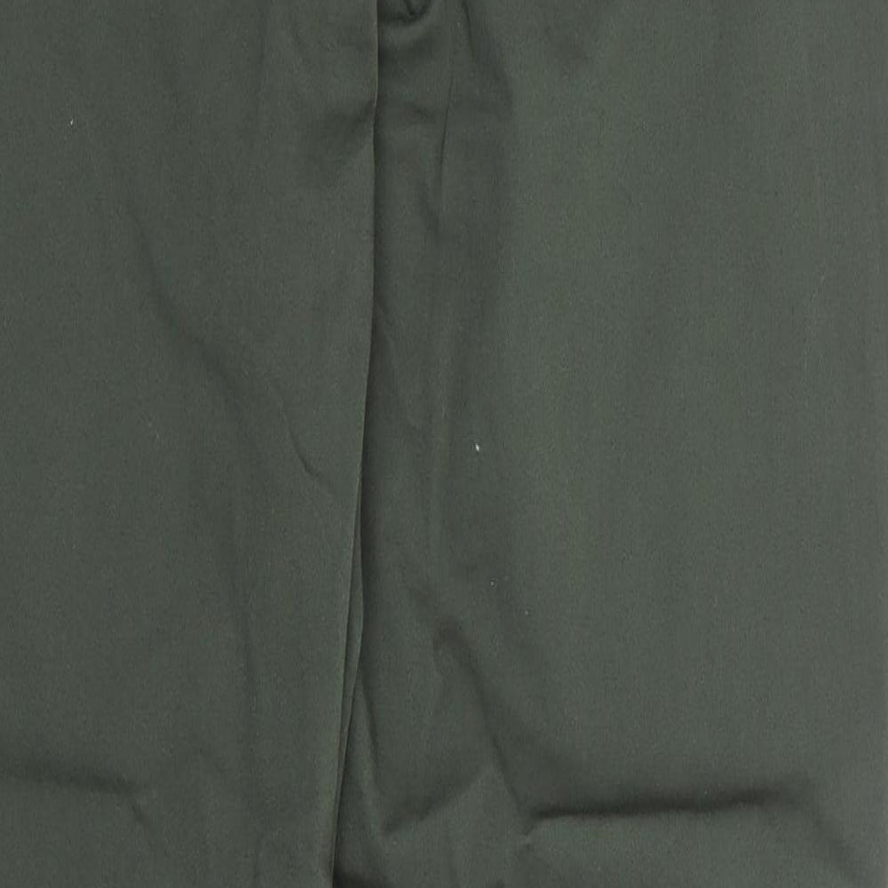 Dunnes Stores Womens Green Cotton Straight Jeans Size 18 L29 in Regular Zip