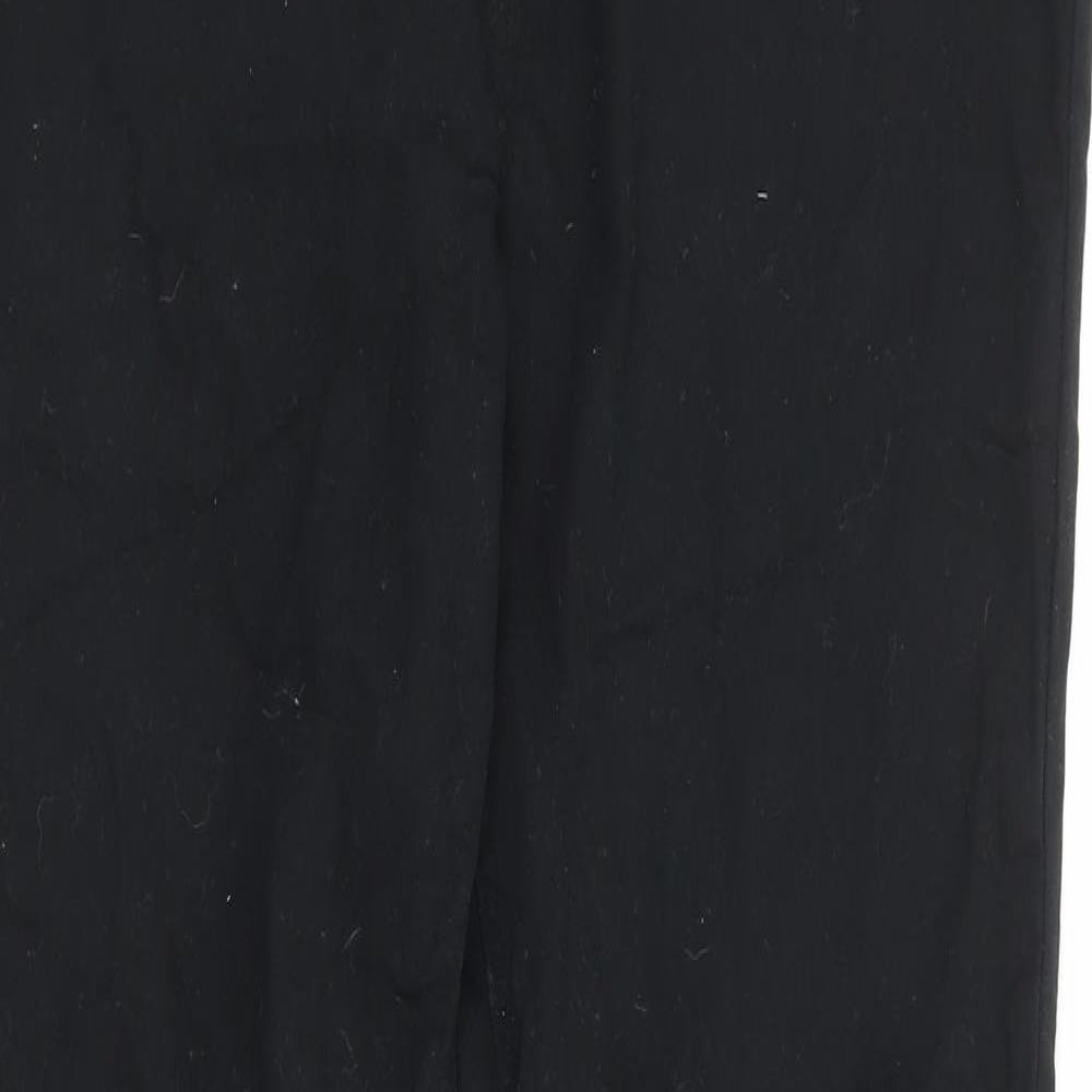 Papaya Womens Black Cotton Bootcut Jeans Size 16 L31 in Regular Zip