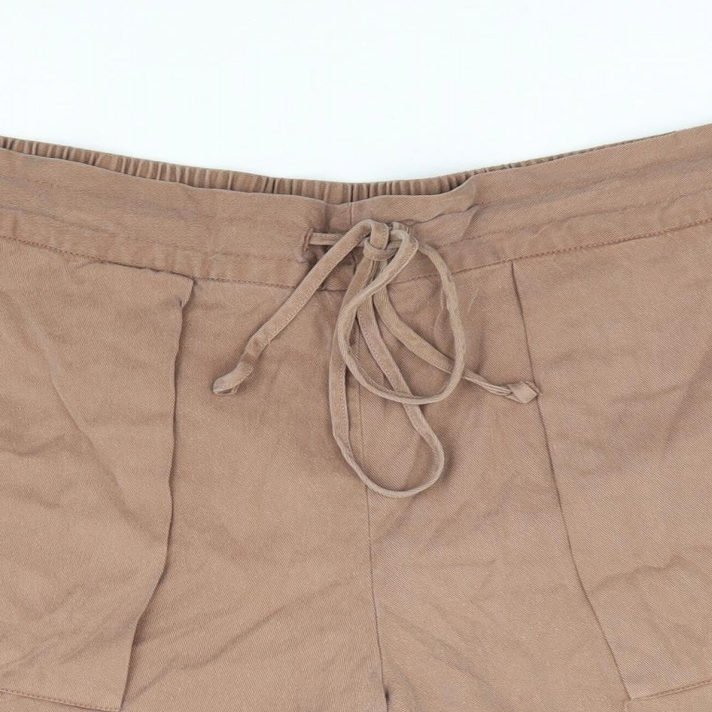 Paraphrase Womens Brown Lyocell Chino Shorts Size 14 L6 in Regular Drawstring