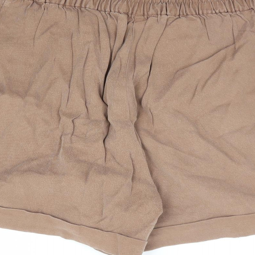 Paraphrase Womens Brown Lyocell Chino Shorts Size 14 L6 in Regular Drawstring