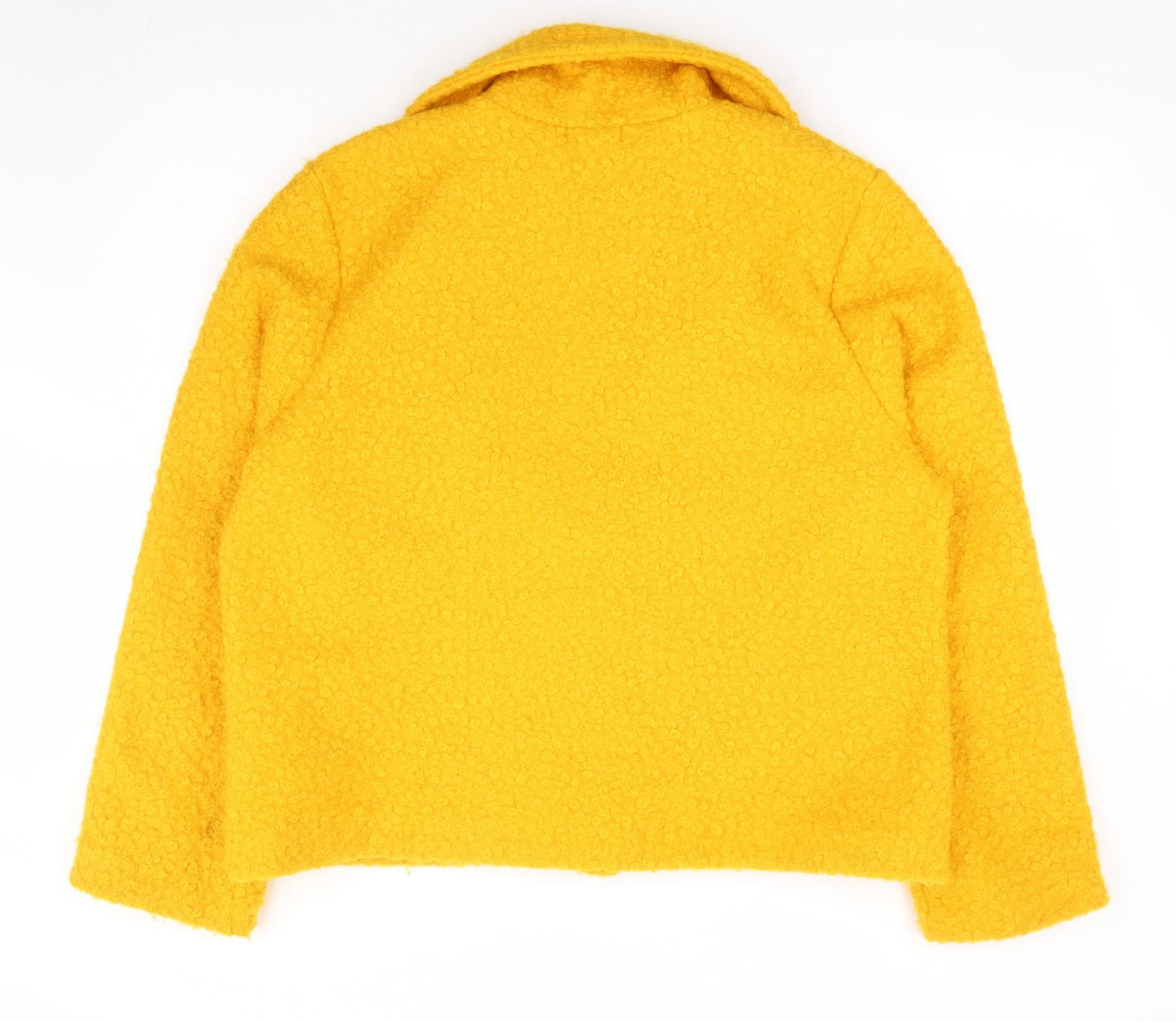 Made in Italy Womens Yellow Jacket Size 18 Button - Teddy