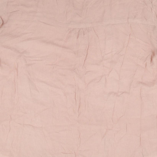 Kaffe Womens Pink Viscose Basic Blouse Size L V-Neck