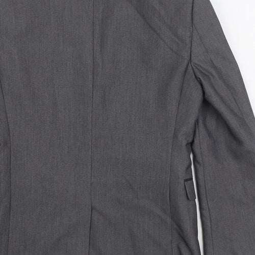 NEXT Mens Grey Polyester Jacket Suit Jacket Size 36
