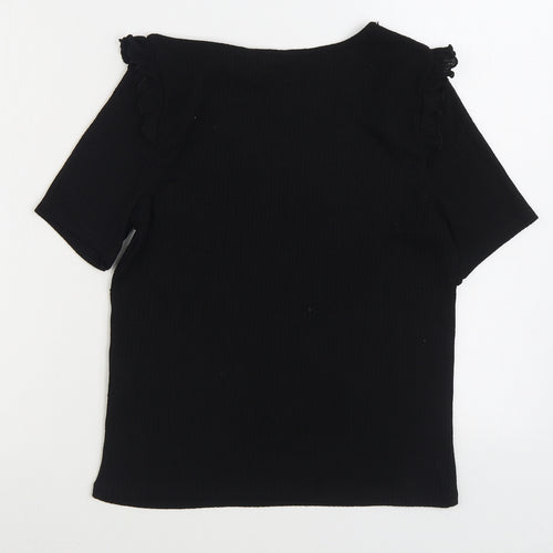 New Look Womens Black Boat Neck Viscose Pullover Jumper Size 10