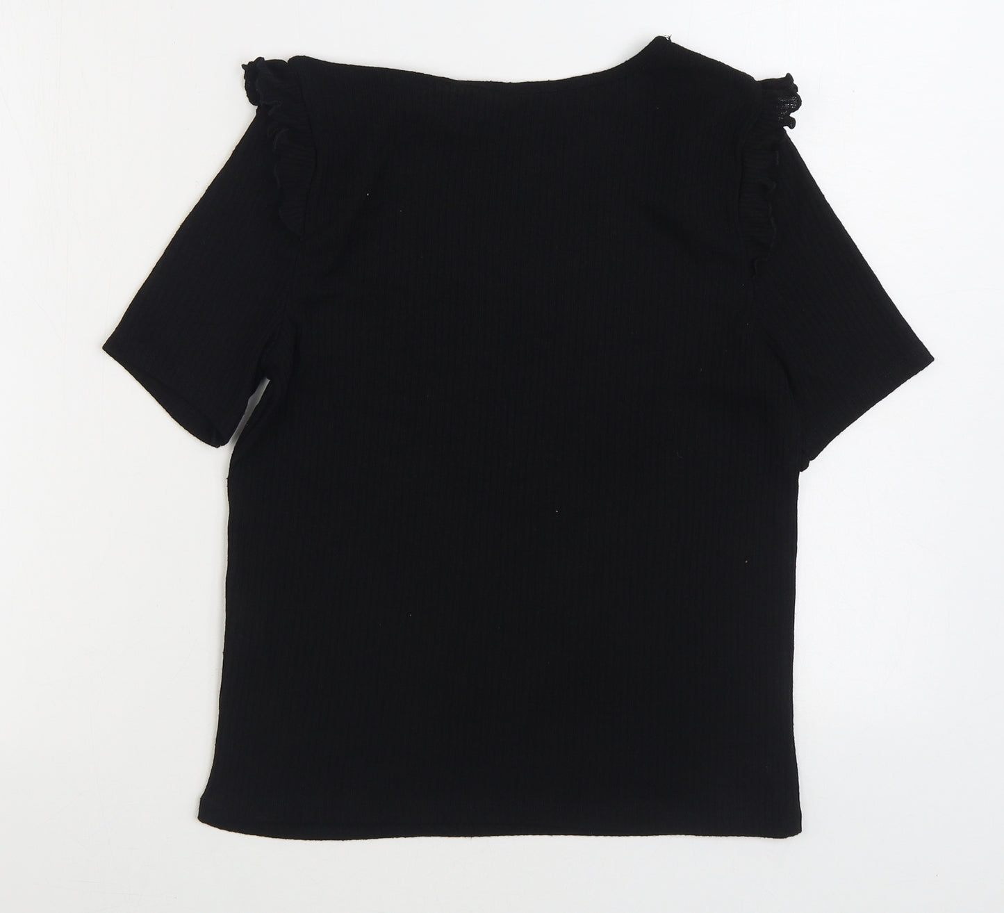 New Look Womens Black Boat Neck Viscose Pullover Jumper Size 10