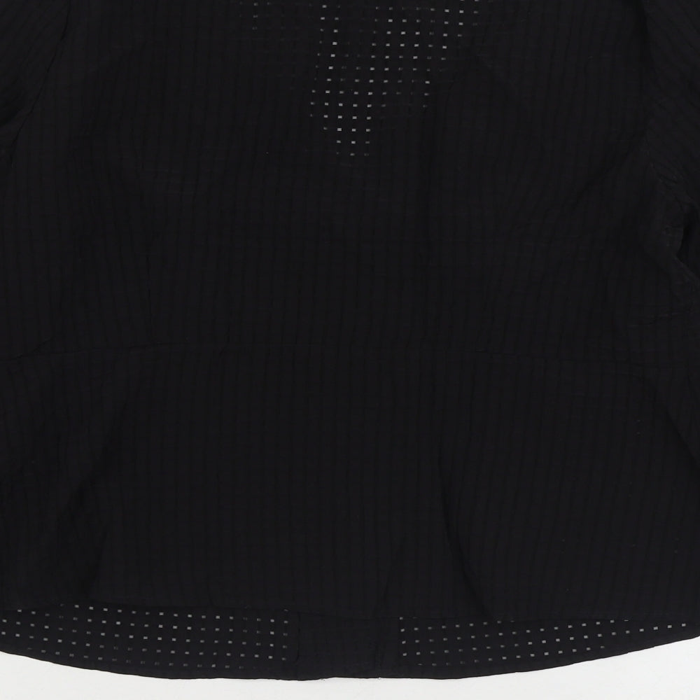 NEXT Womens Black Viscose Basic Blouse Size 16 V-Neck