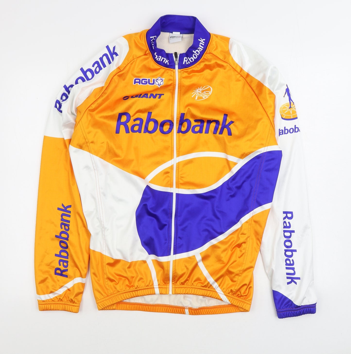AUG Bike Gear Mens Multicoloured Geometric Jacket Size L Zip - Rabobank