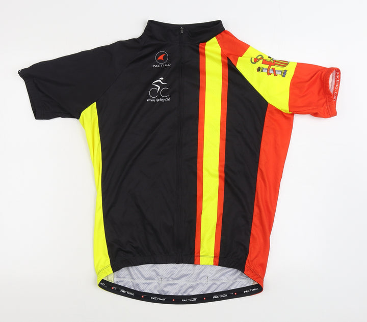 Pactimo Mens Multicoloured Geometric Jacket Size XL Zip - Keevan Cycling Club