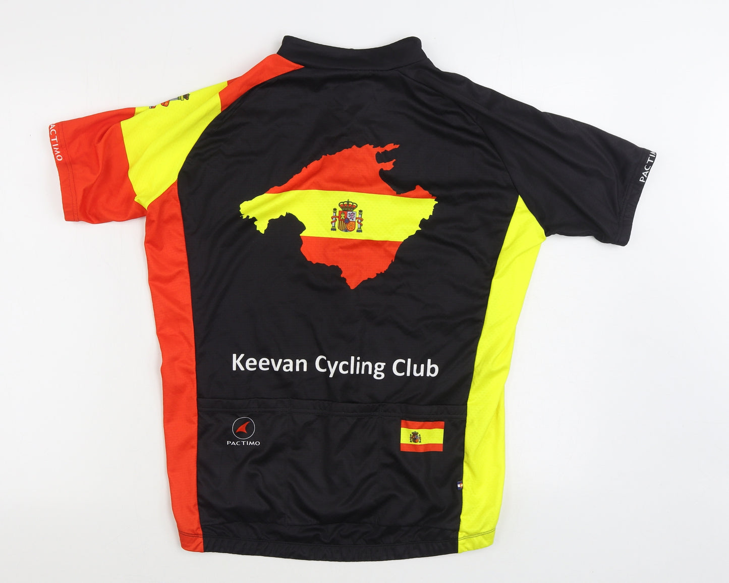 Pactimo Mens Multicoloured Geometric Jacket Size XL Zip - Keevan Cycling Club