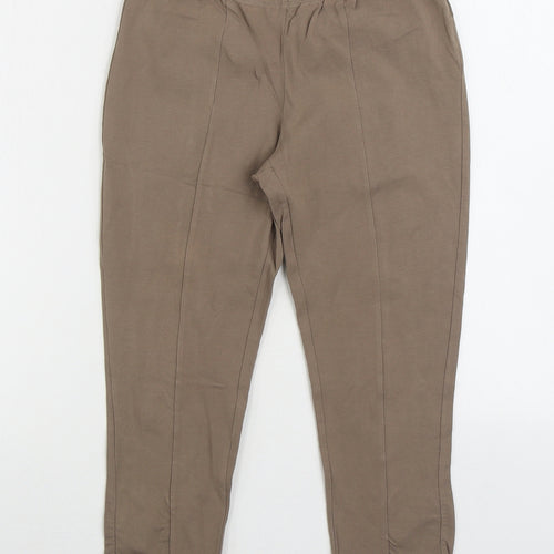 Sandwich Womens Brown Cotton Jogger Leggings Size S L22 in - Ruched Ankle
