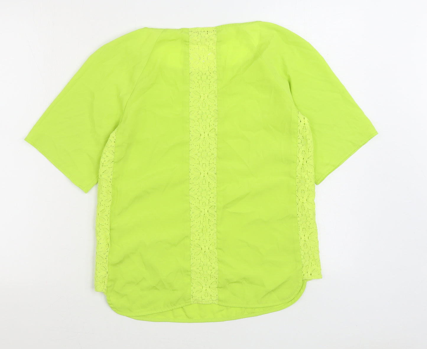 Penny Black Womens Green Polyester Basic Blouse Size 10 Boat Neck