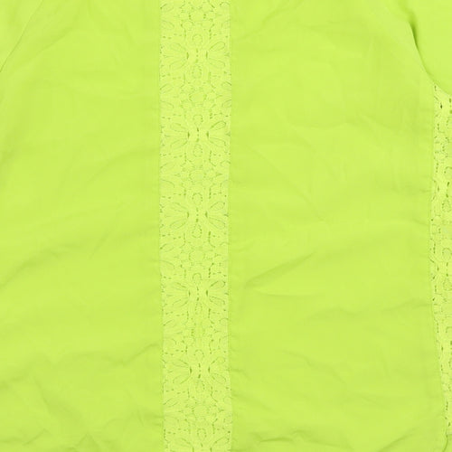 Penny Black Womens Green Polyester Basic Blouse Size 10 Boat Neck