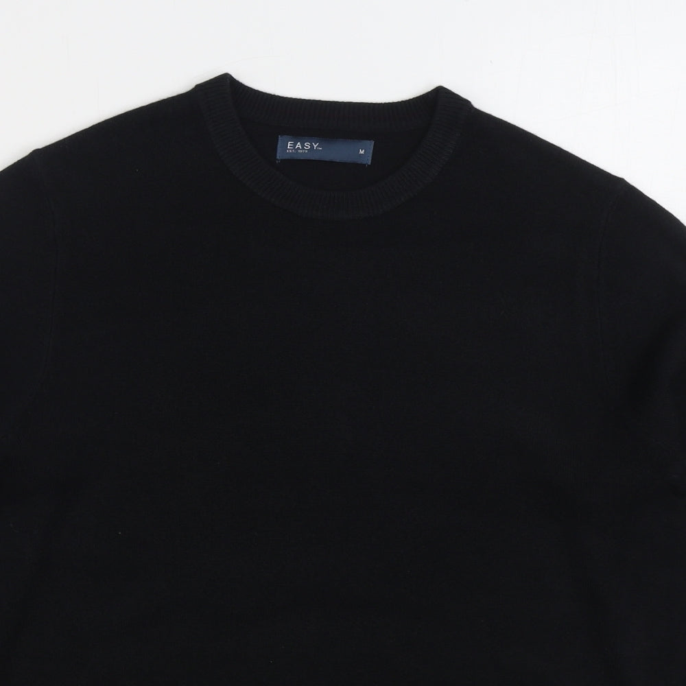 Matalan Mens Black Round Neck Acrylic Pullover Jumper Size M
