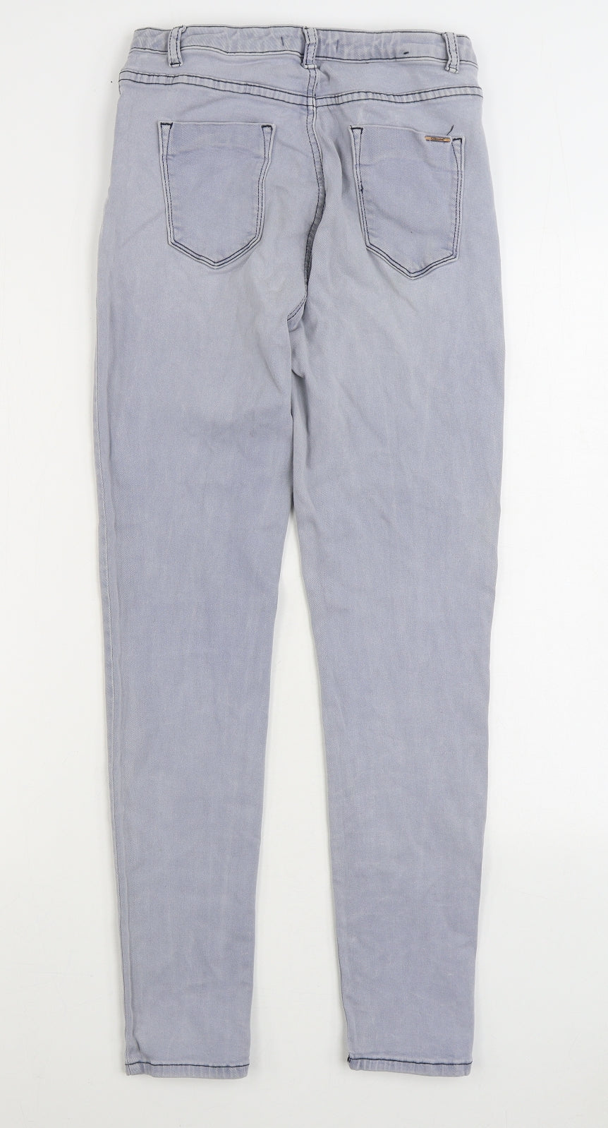 Toxik3 Girls Blue Cotton Skinny Jeans Size 14 Years Regular Zip