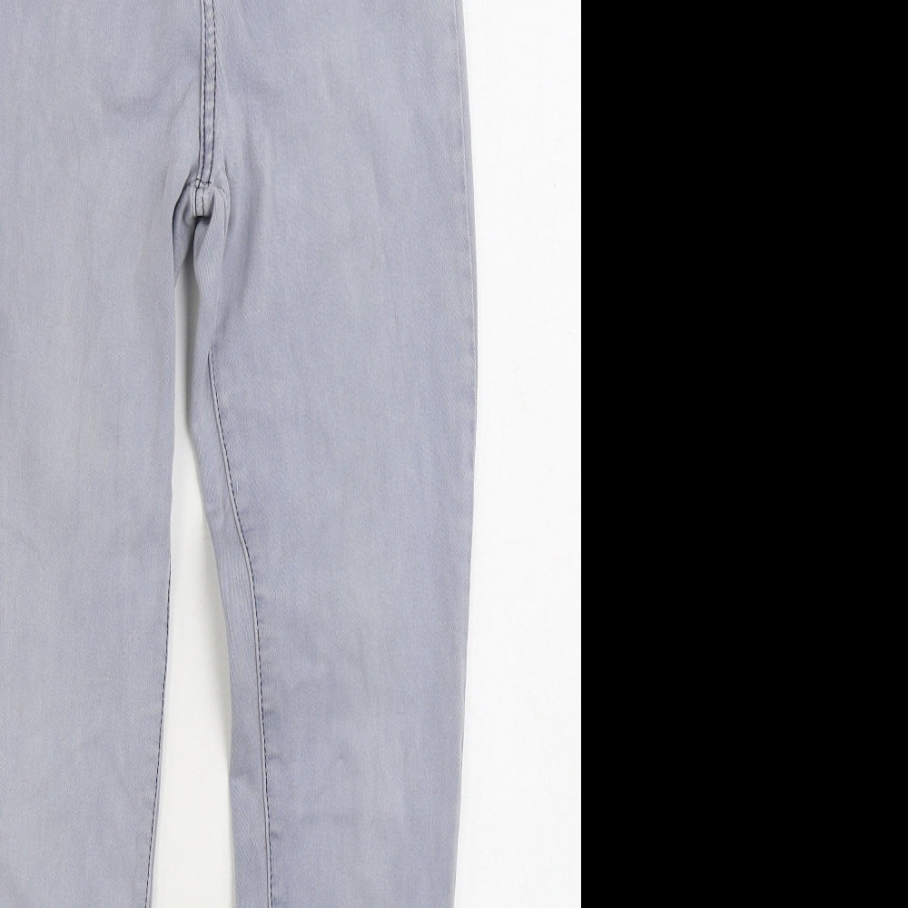 Toxik3 Girls Blue Cotton Skinny Jeans Size 14 Years Regular Zip