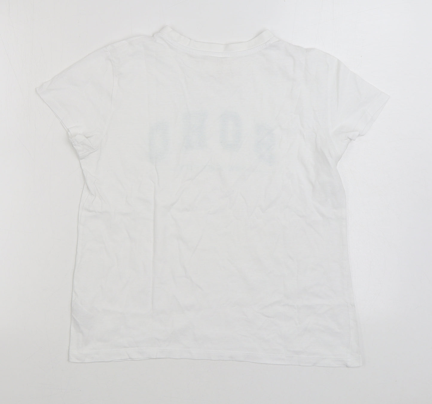 Primark Womens White Cotton Basic T-Shirt Size S Round Neck - Soho