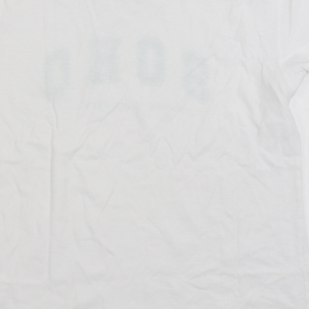 Primark Womens White Cotton Basic T-Shirt Size S Round Neck - Soho