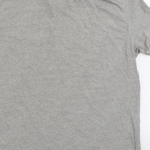 H&M Mens Grey Cotton Polo Size L Collared Button