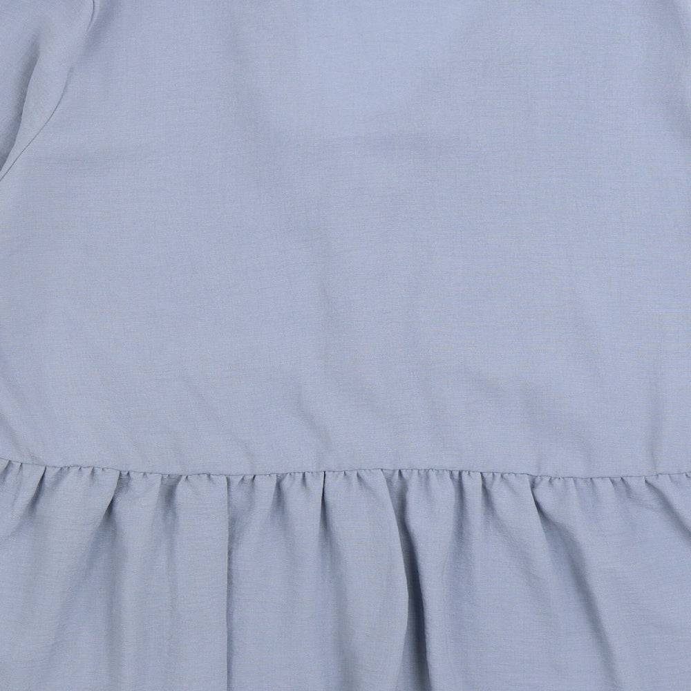 Primark Womens Blue Polyester Basic Blouse Size 18 V-Neck