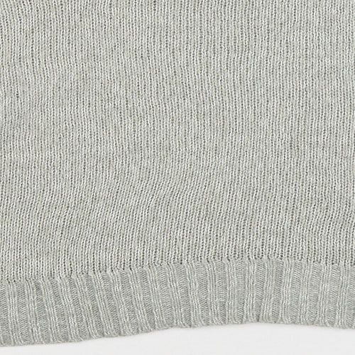 New Look Womens Grey Round Neck Acrylic Pullover Jumper Size M
