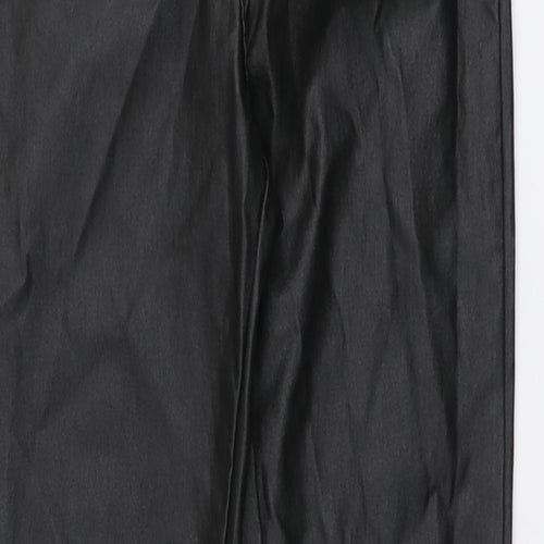 Quiz Womens Black Viscose Jegging Trousers Size 8 L29 in Regular Button