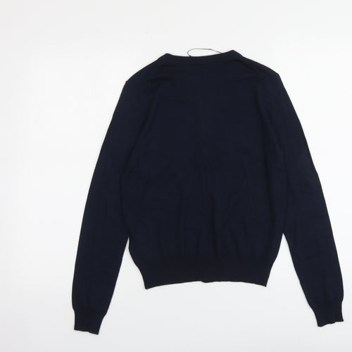 Marks and Spencer Womens Blue Round Neck Viscose Cardigan Jumper Size 10