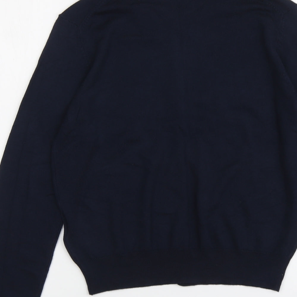 Marks and Spencer Womens Blue Round Neck Viscose Cardigan Jumper Size 10