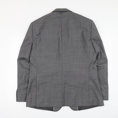Paul Costelloe Mens Grey Wool Jacket Suit Jacket Size L