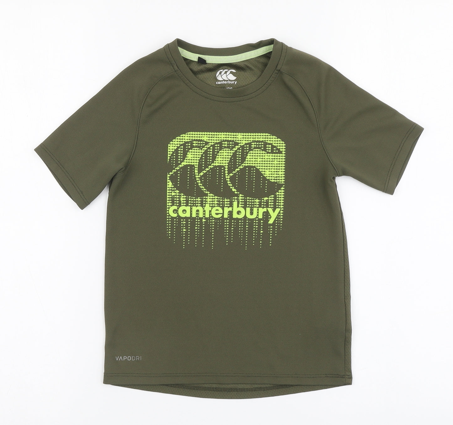 Canterbury Boys Green Polyester Basic Polo Size 6 Years Round Neck Button