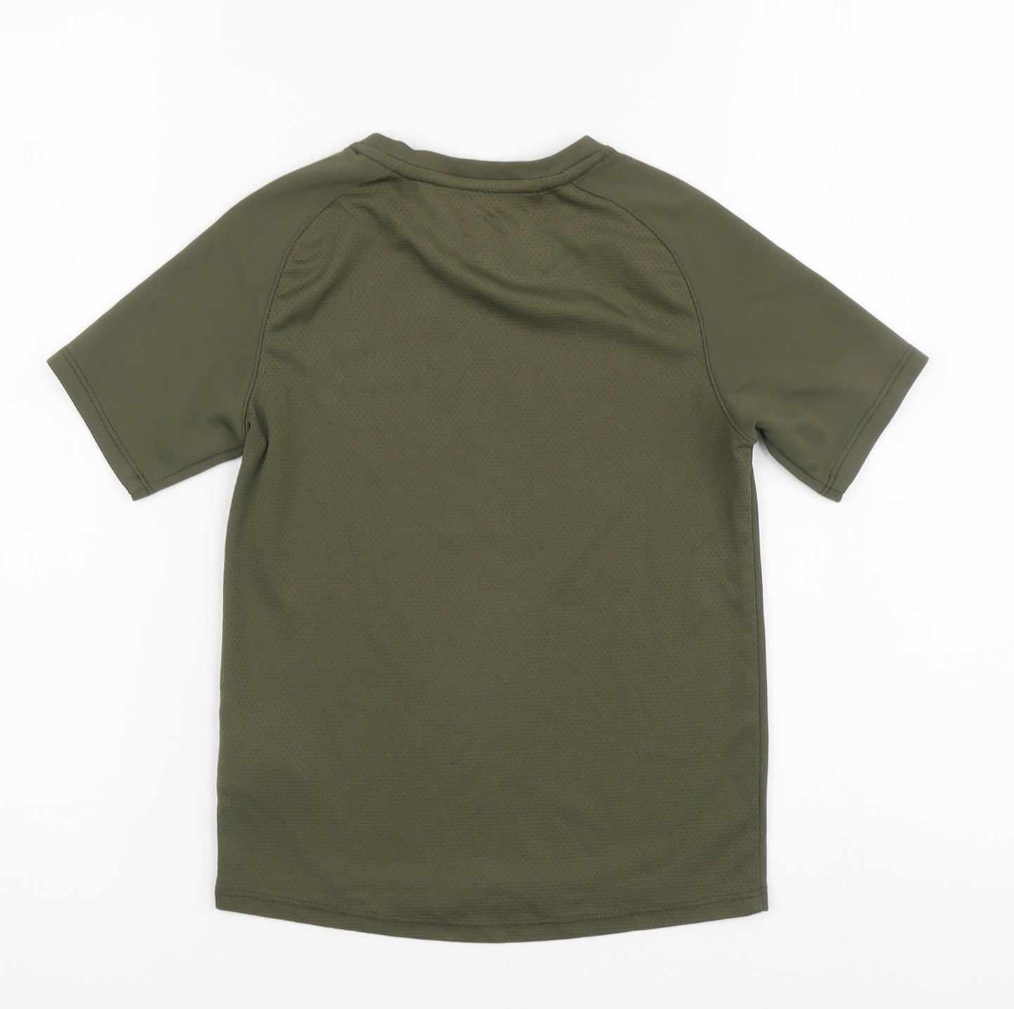 Canterbury Boys Green Polyester Basic Polo Size 6 Years Round Neck Button