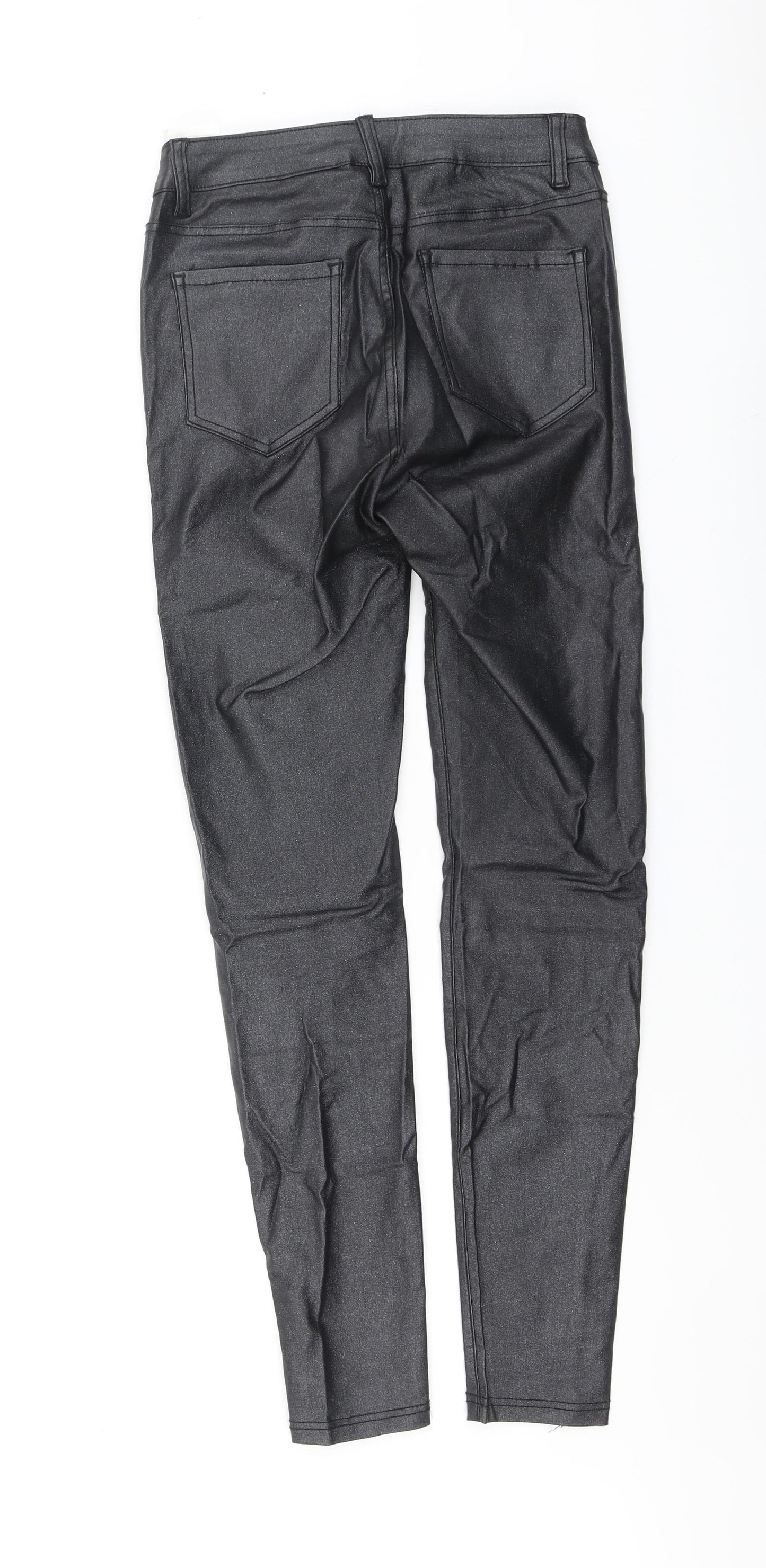 Mybestiny Womens Black Viscose Jegging Trousers Size S L27 in Regular Button