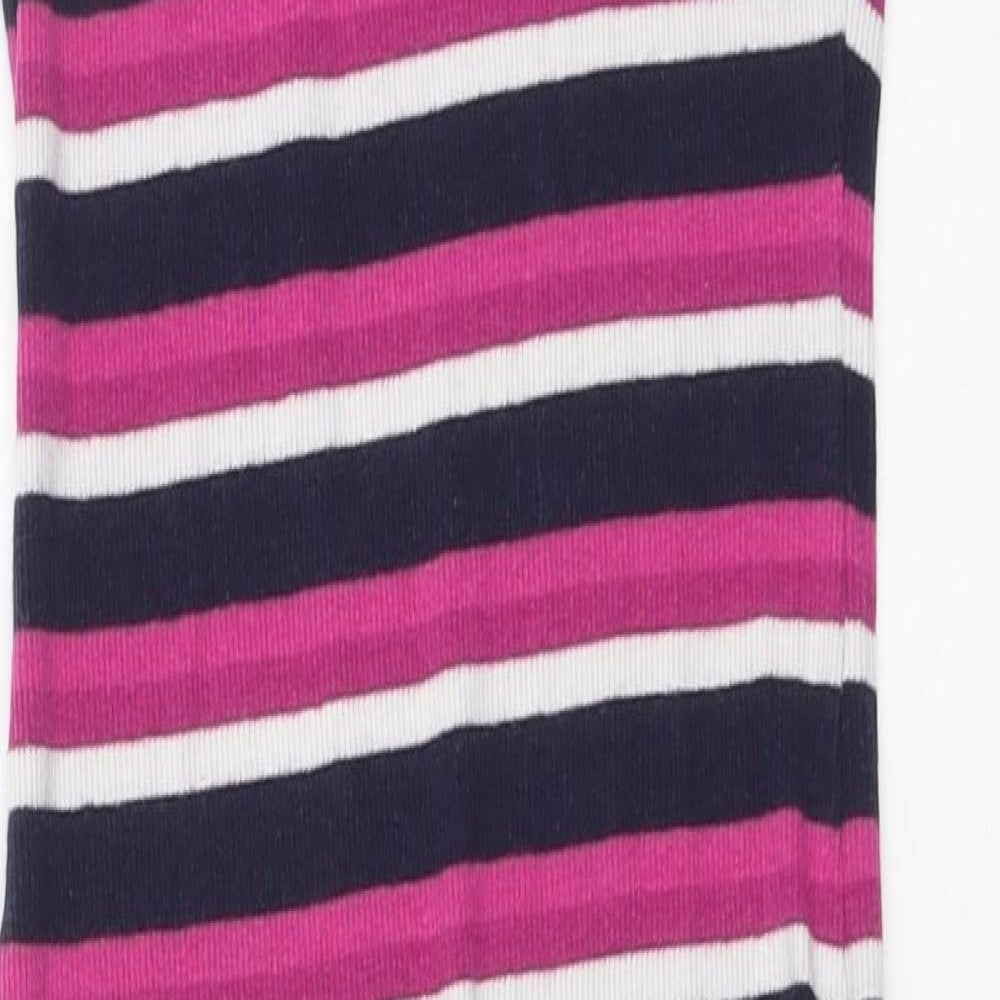 Primark Womens Multicoloured Striped Cotton Tank Dress Size 8 Round Neck Pullover