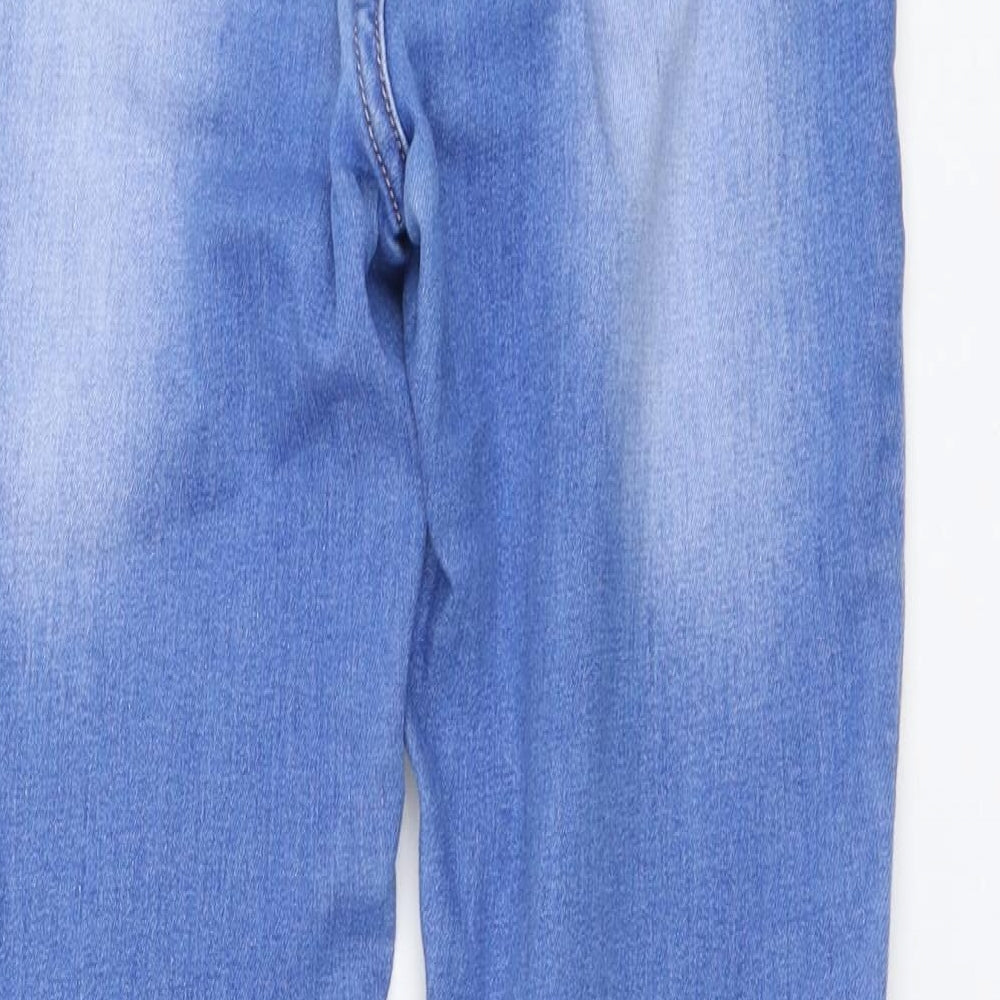 Girl Vivi Womens Blue Cotton Skinny Jeans Size S L27 in Regular Button