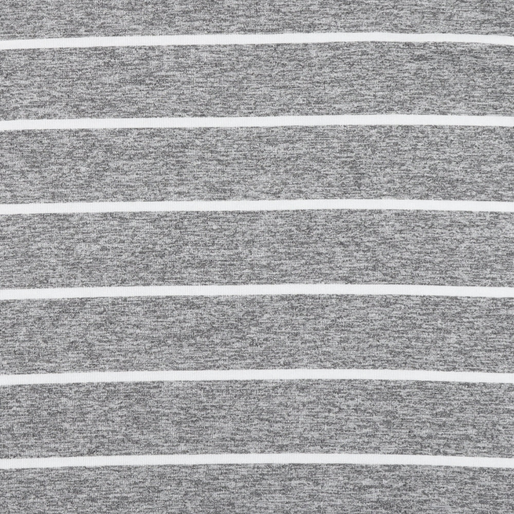 New Look Womens Grey Round Neck Striped Acrylic Pullover Jumper Size L