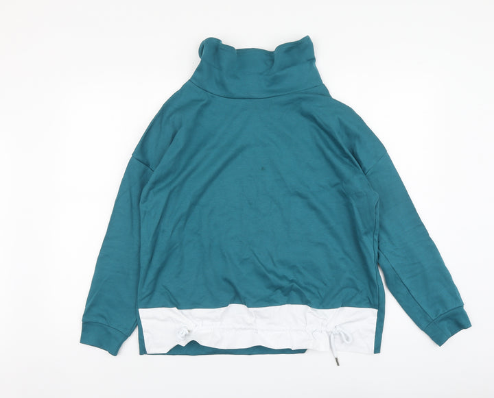 Gallery Womens Blue Cotton Pullover Sweatshirt Size S