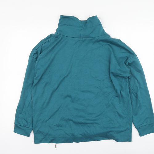 Gallery Womens Blue Cotton Pullover Sweatshirt Size S