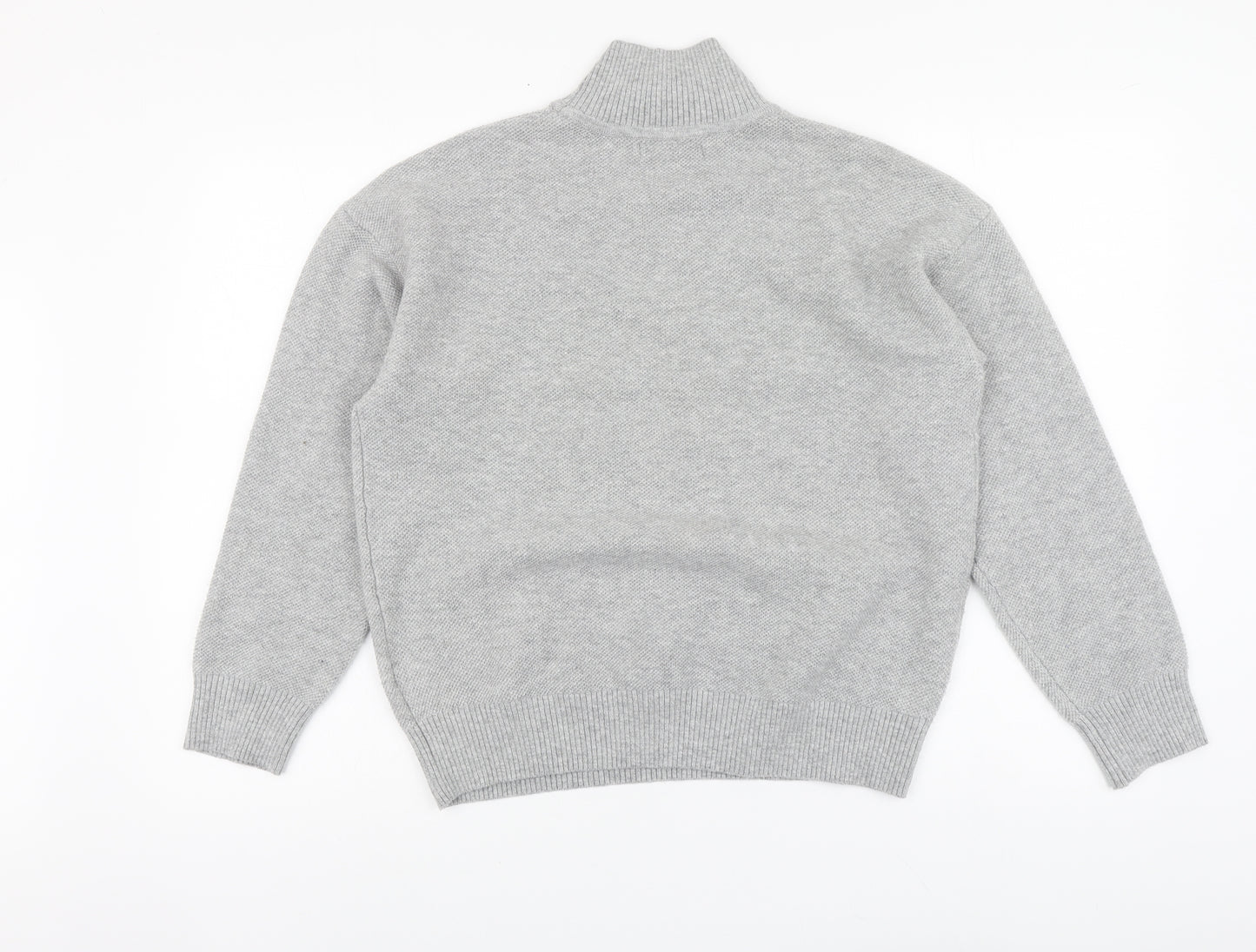 Marks and Spencer Womens Grey High Neck Polyester Pullover Jumper Size S