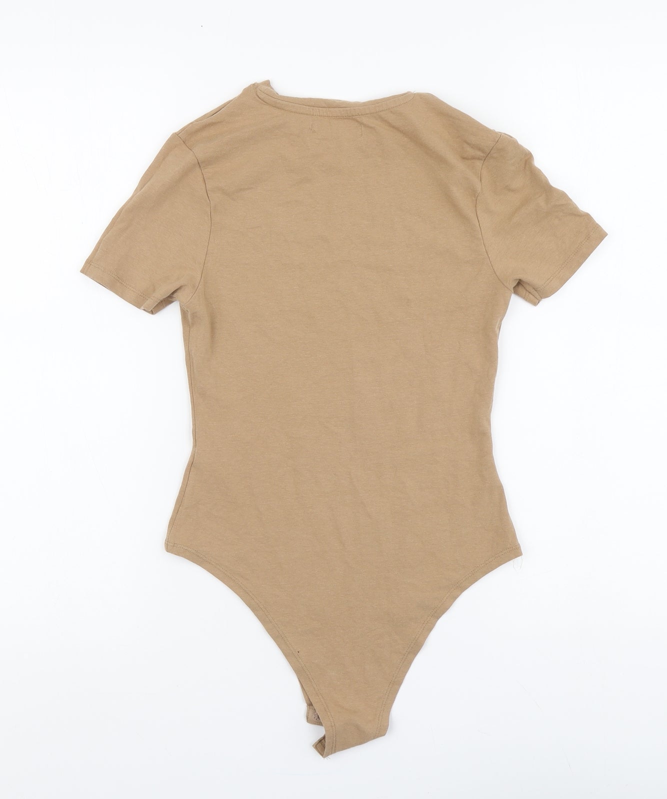 Primark Womens Brown Cotton Bodysuit One-Piece Size XS Snap