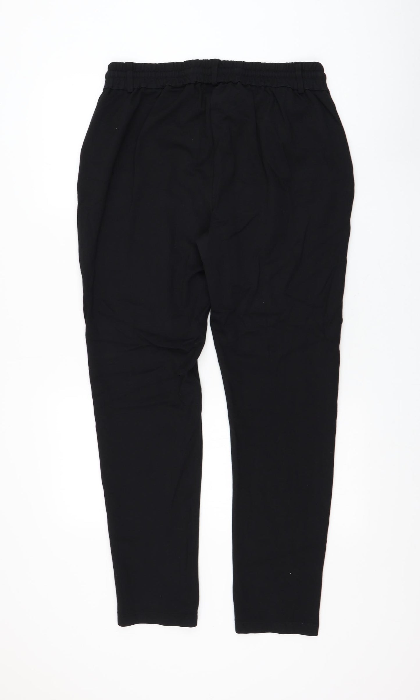 Coastline Womens Black Viscose Jogger Trousers Size L L29 in Regular Drawstring