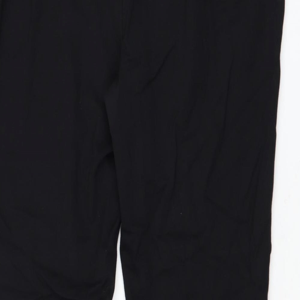 Coastline Womens Black Viscose Jogger Trousers Size L L29 in Regular Drawstring