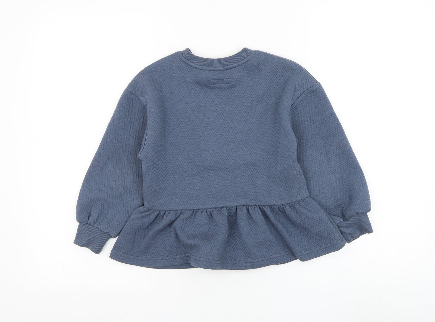 Primark Girls Blue Polyester Pullover Sweatshirt Size 5-6 Years Pullover - A
