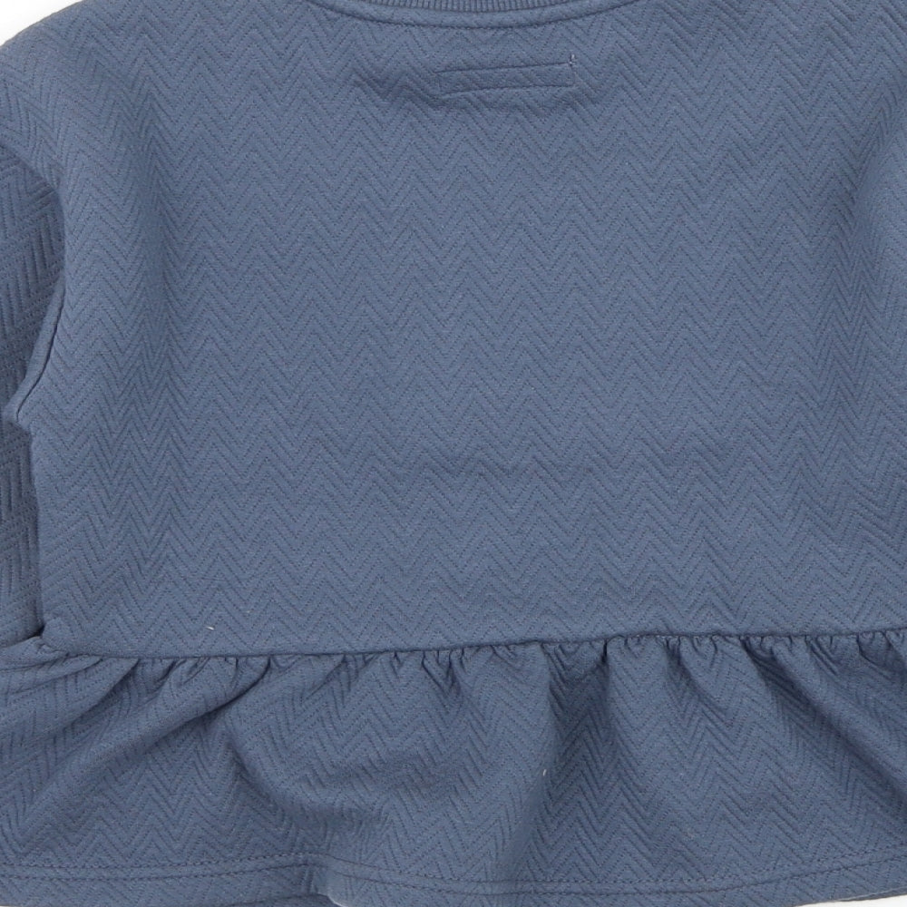 Primark Girls Blue Polyester Pullover Sweatshirt Size 5-6 Years Pullover - A