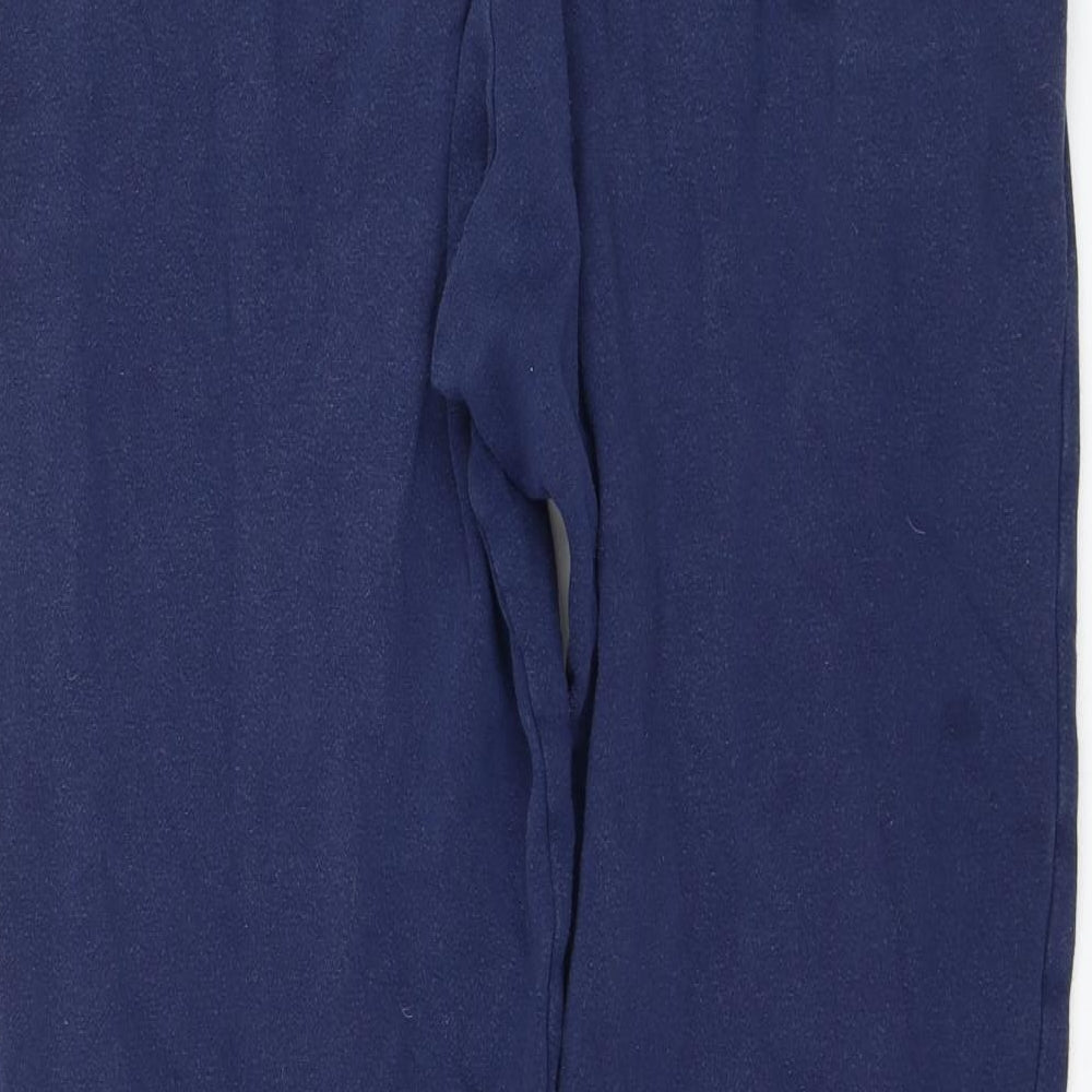 adidas Mens Blue Cotton Jogger Trousers Size M L27 in Regular Drawstring