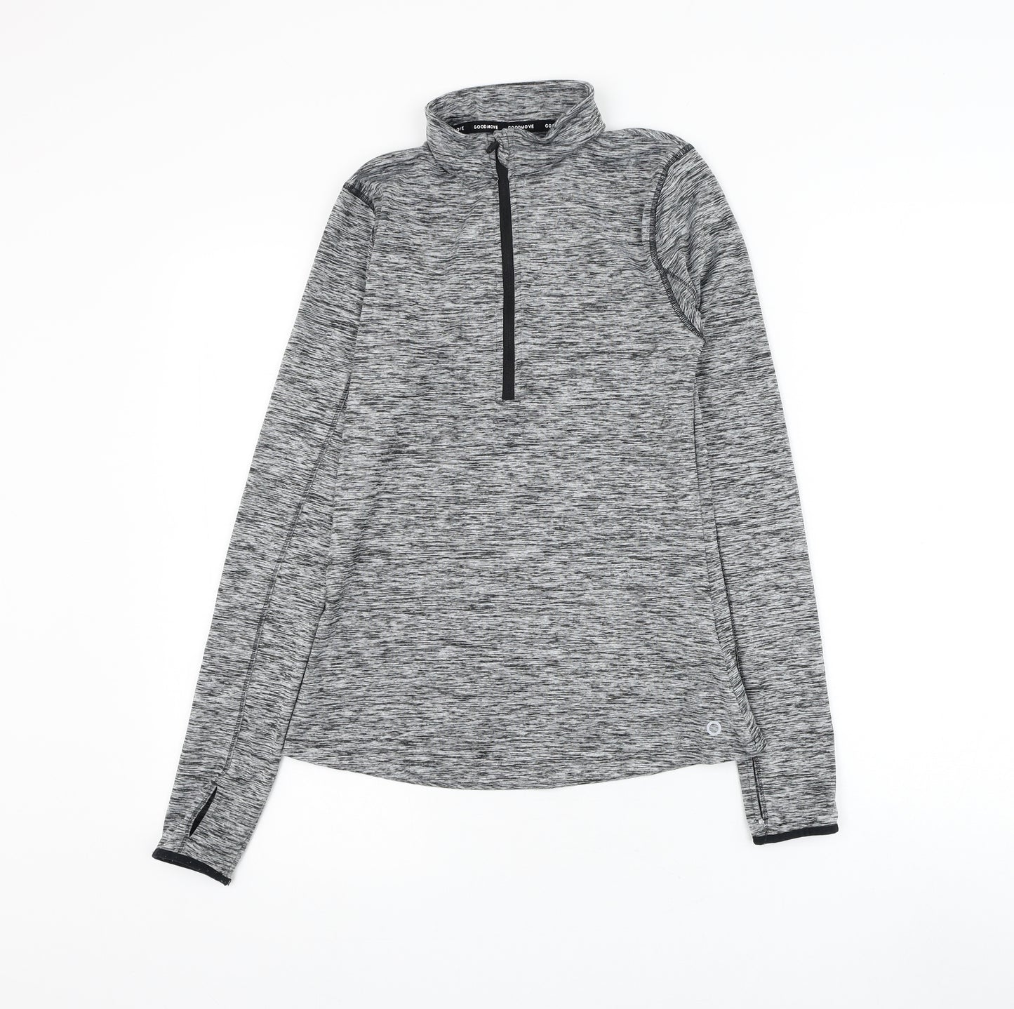 Marks and Spencer Womens Grey Polyester Pullover Sweatshirt Size 6 Zip