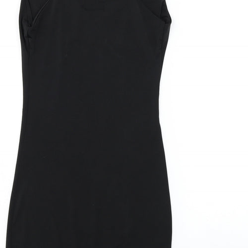 Nataya Womens Black Polyester Tank Dress Size S Square Neck Pullover