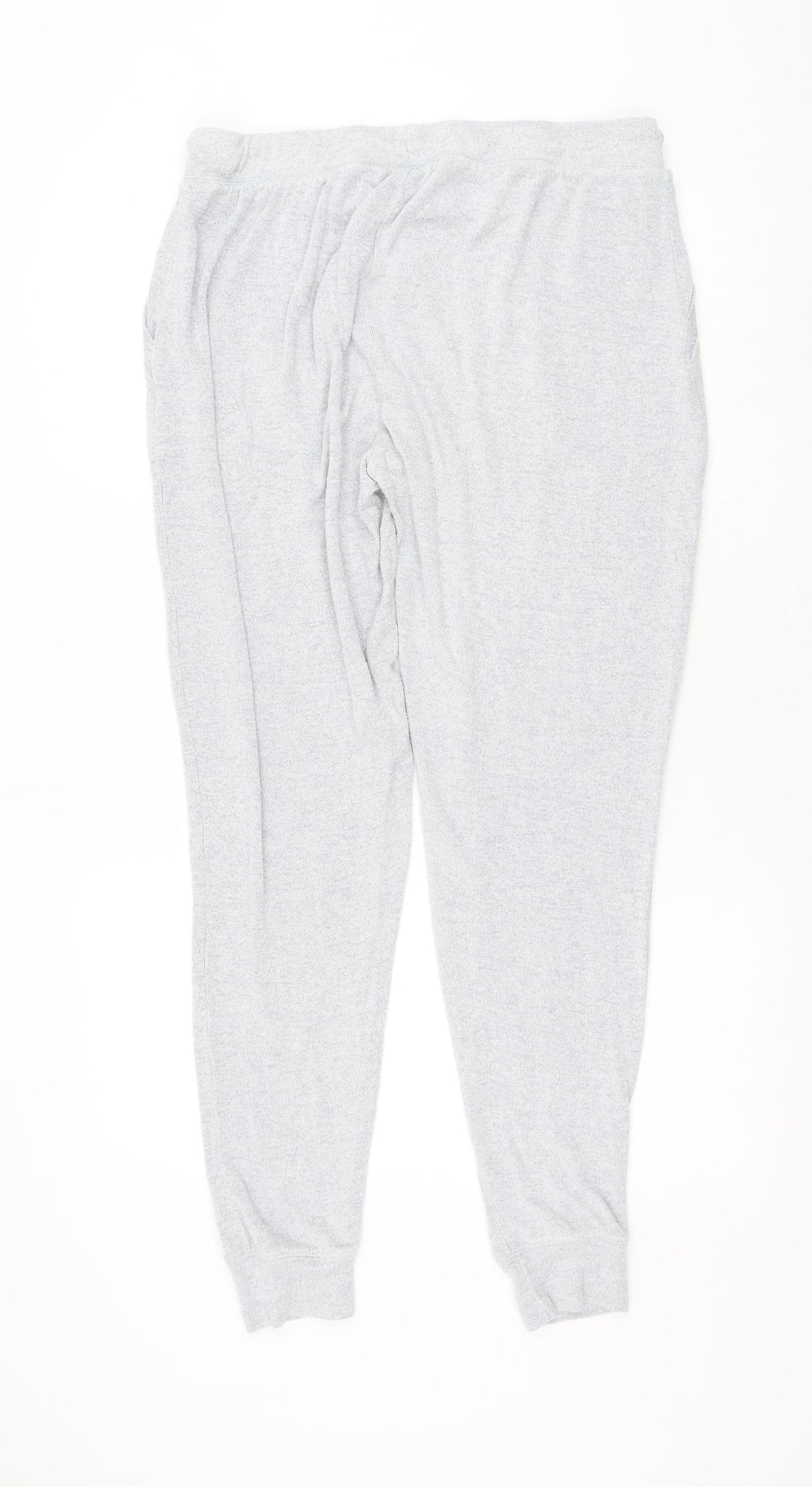 NEXT Womens Grey Viscose Jogger Trousers Size 14 L30 in Regular Drawstring