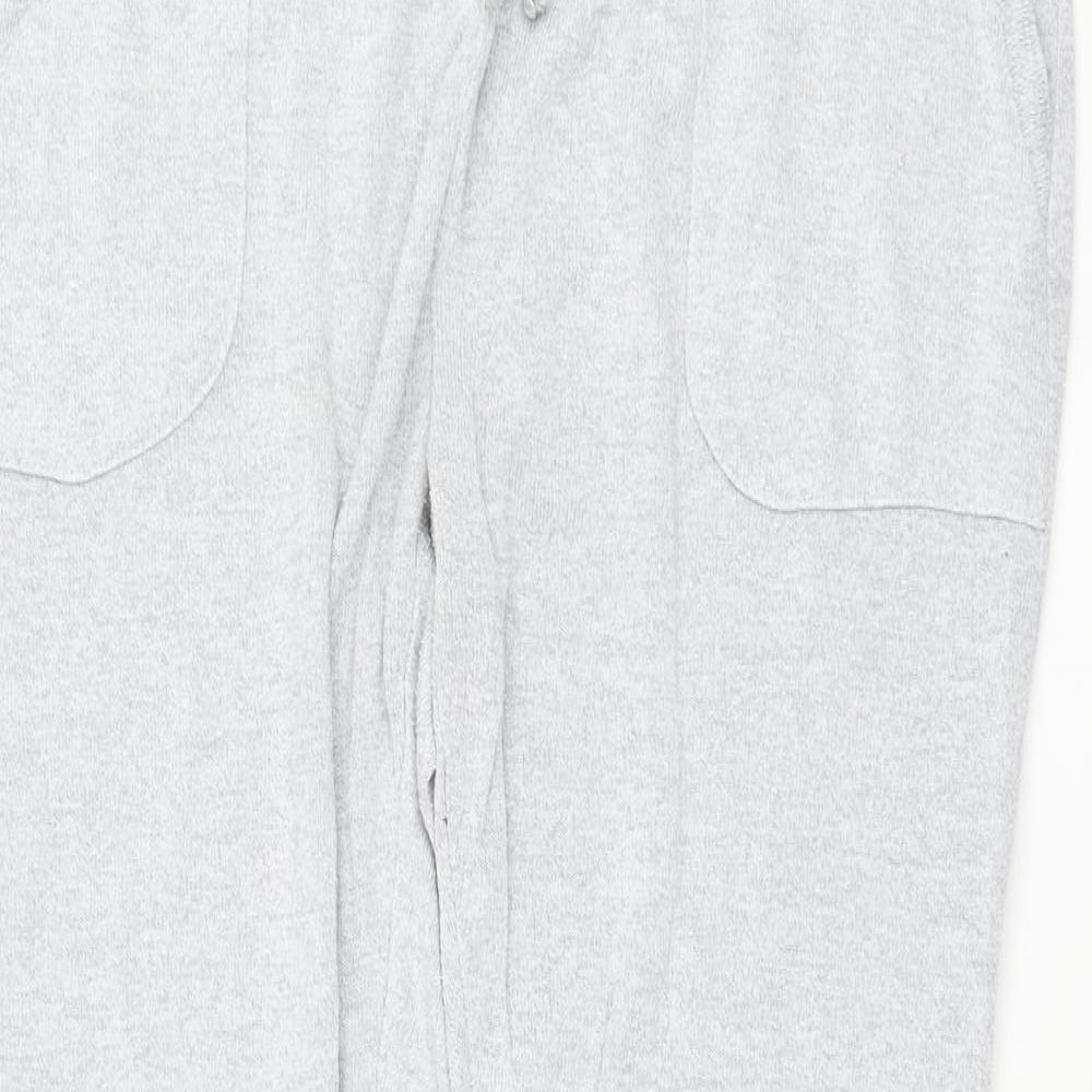 NEXT Womens Grey Viscose Jogger Trousers Size 14 L30 in Regular Drawstring