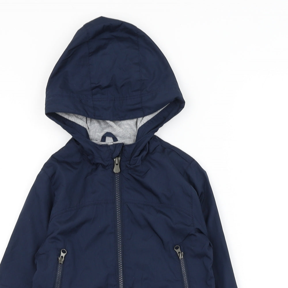 Gap Boys Blue Rain Coat Coat Size 2 Years Zip