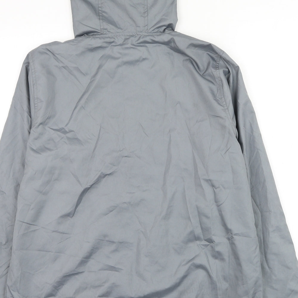 Brave Soul Womens Grey Rain Coat Coat Size 10 Zip